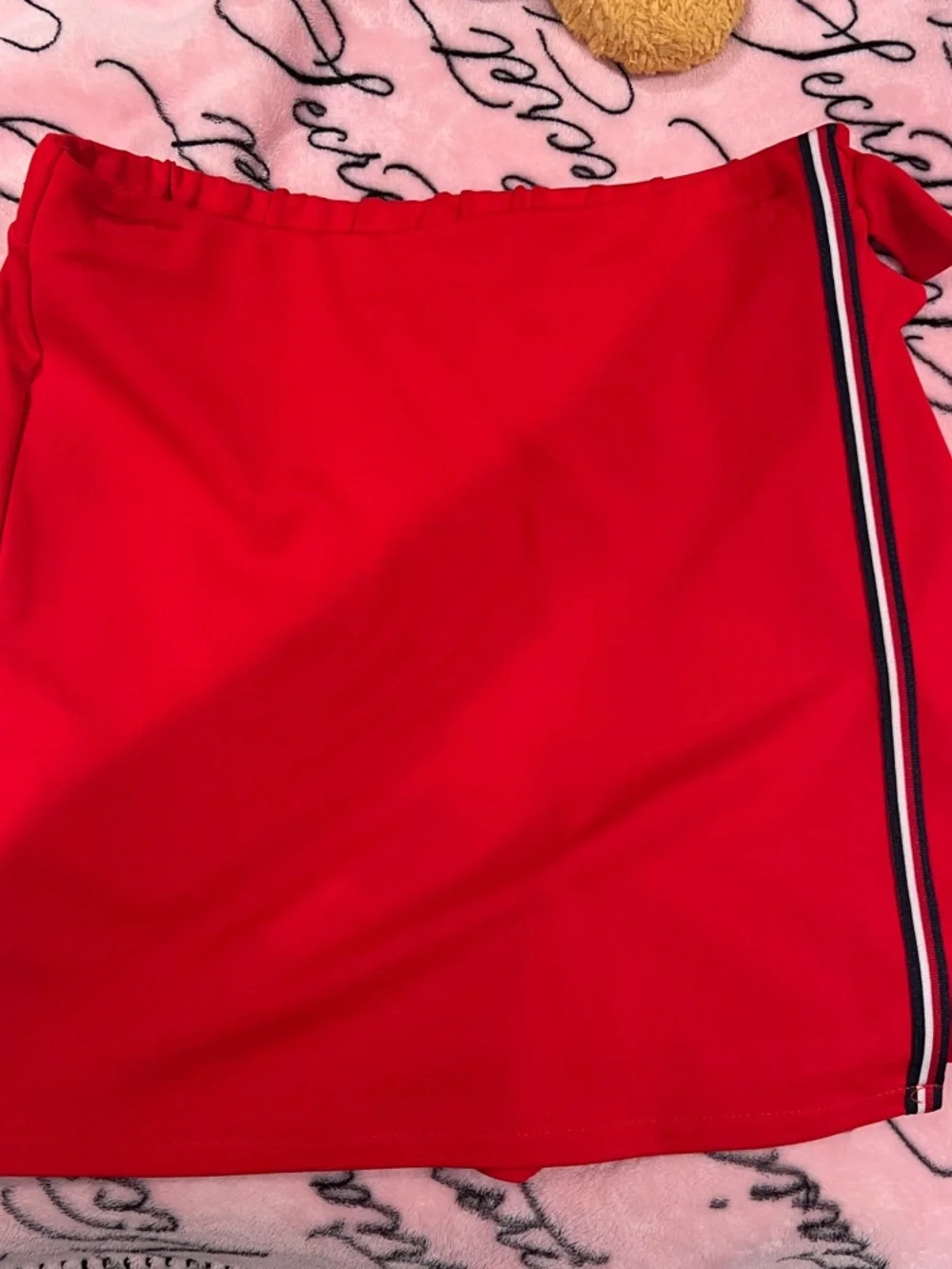 Tommy Hilfiger Red Athletic Skort with Side Stripe
